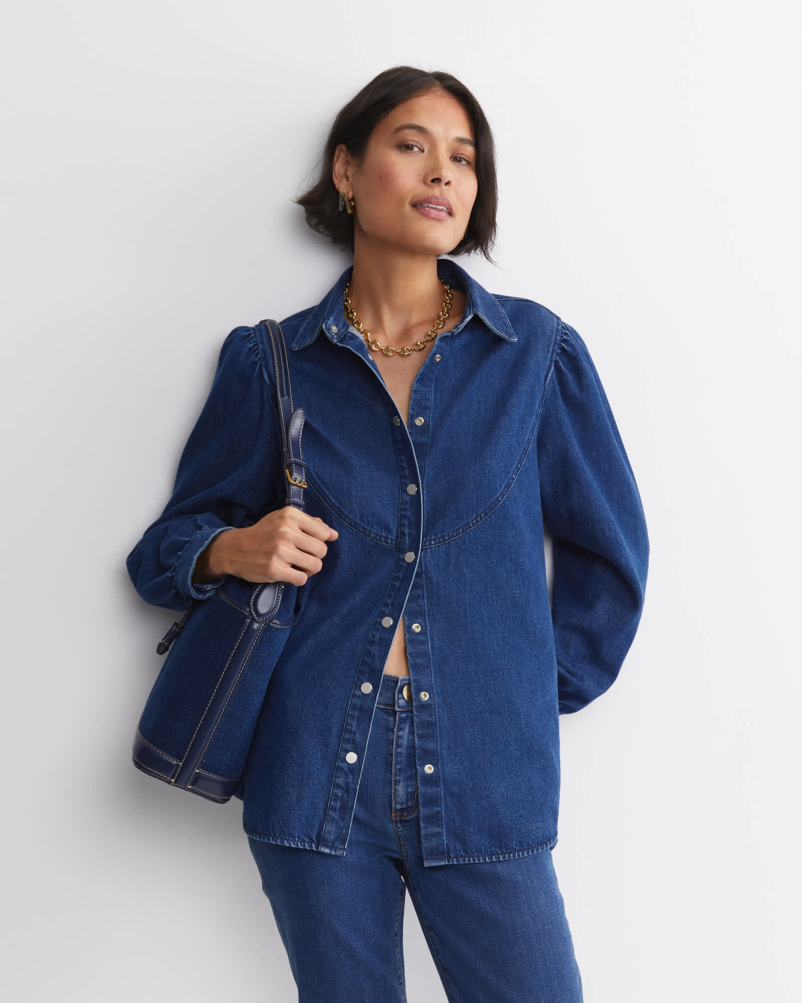 Kali Long Sleeve Denim Blouse