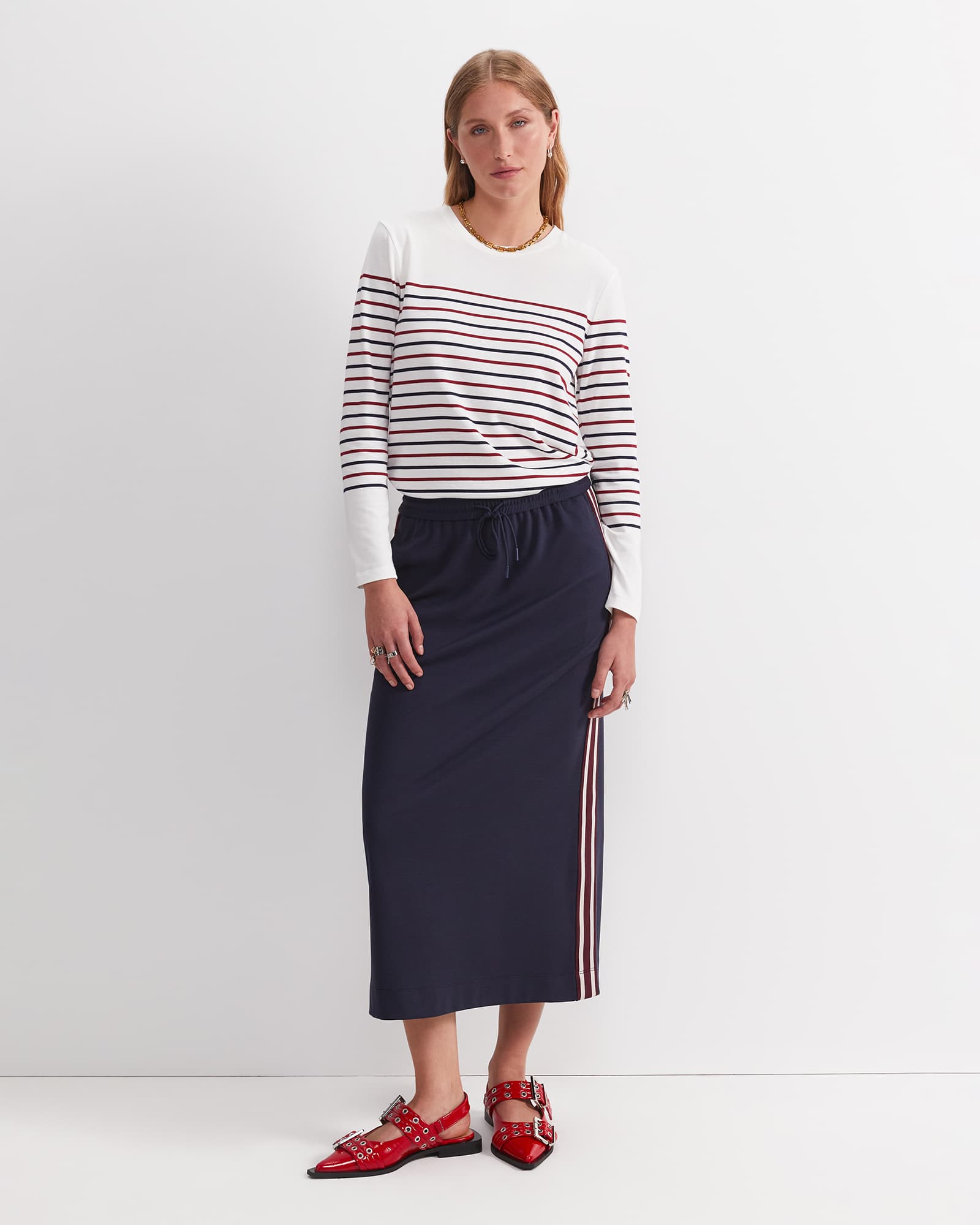 Misha Pull On Midi Skirt