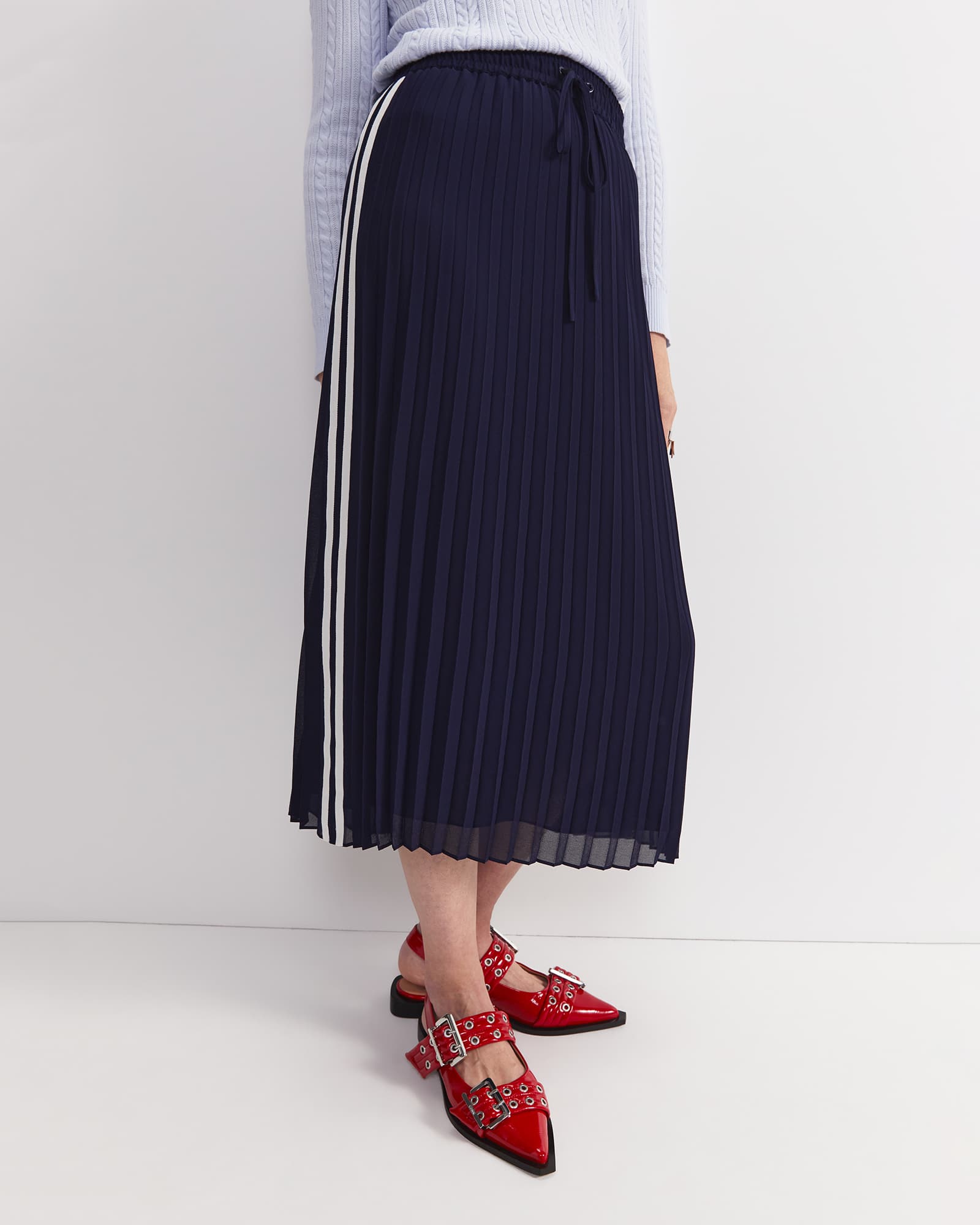 Lumi Pleated Midi Skirt