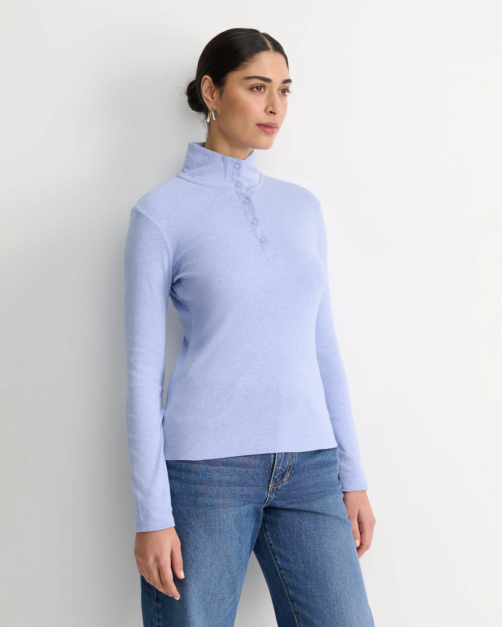 Lucy Snap Funnel Neck Top