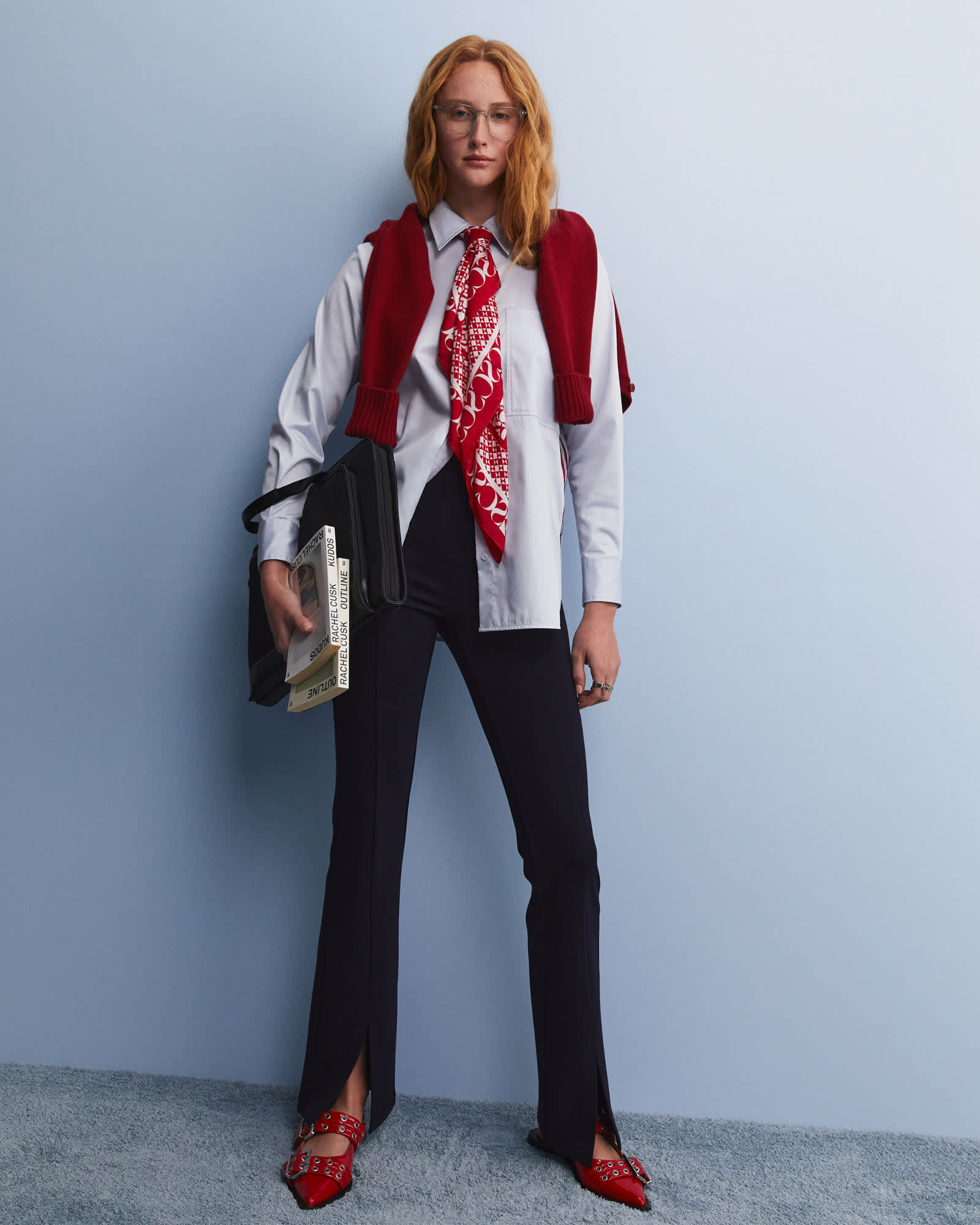 Polly Ponte Split Front Flare