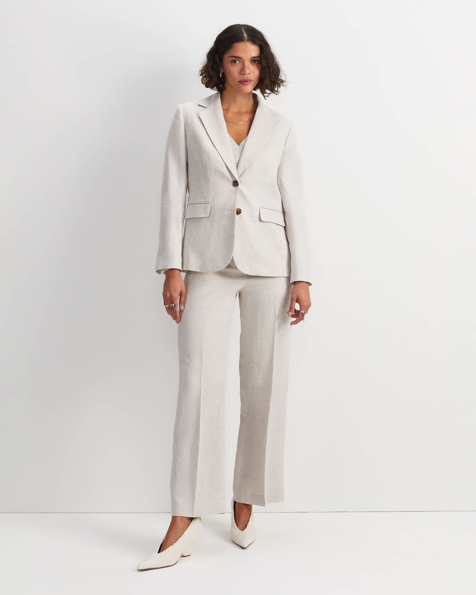 Freya Short Linen Blazer