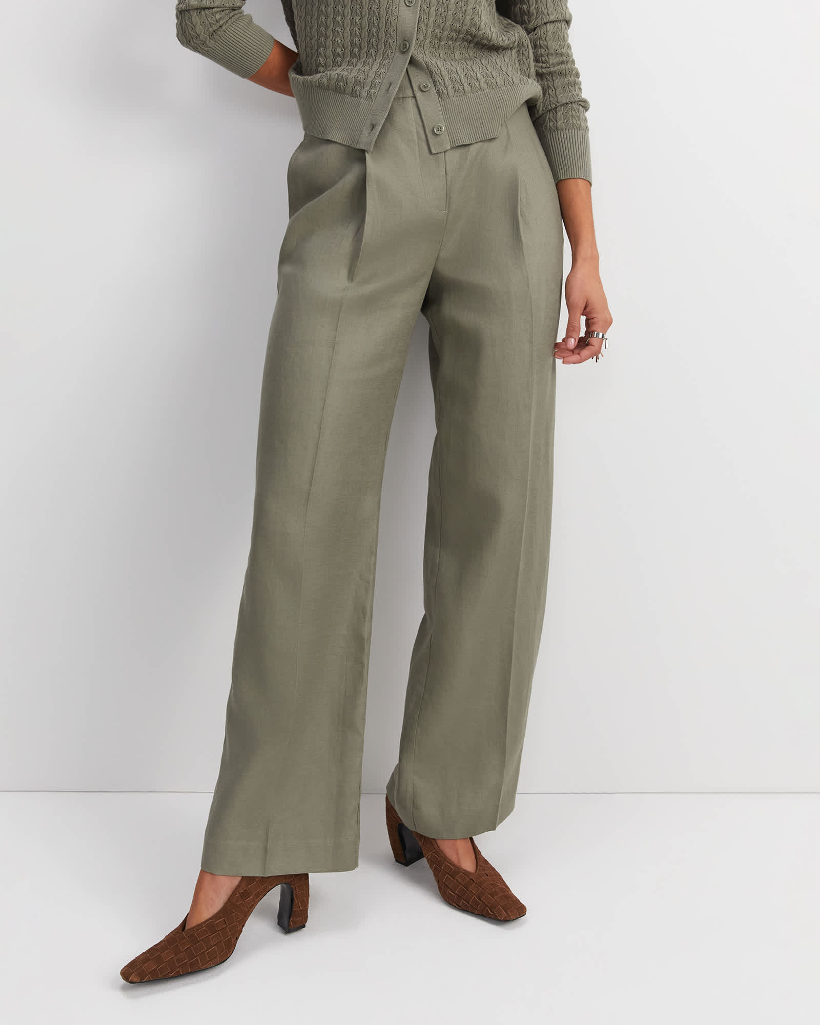 Clara Wide Leg Linen Pant