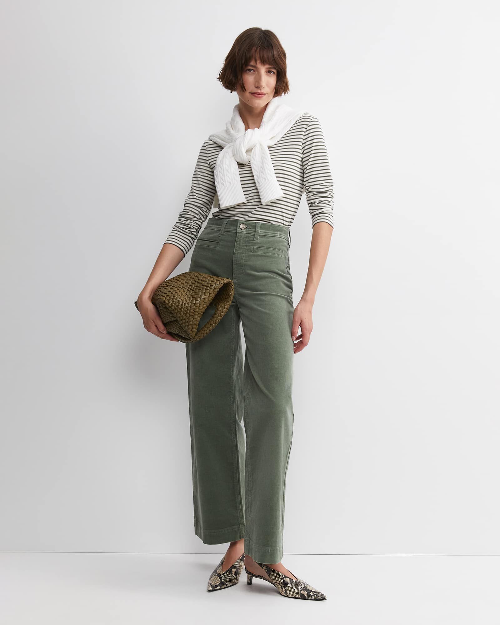 Stripe Lurex Long Sleeve Magic Tee