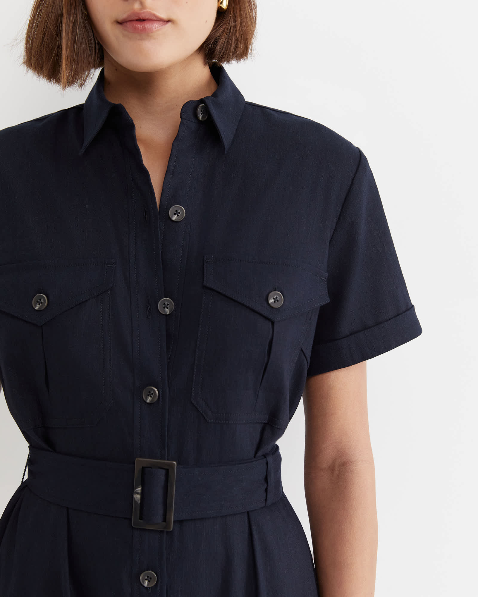 Rosa Belted Shirt Dress
