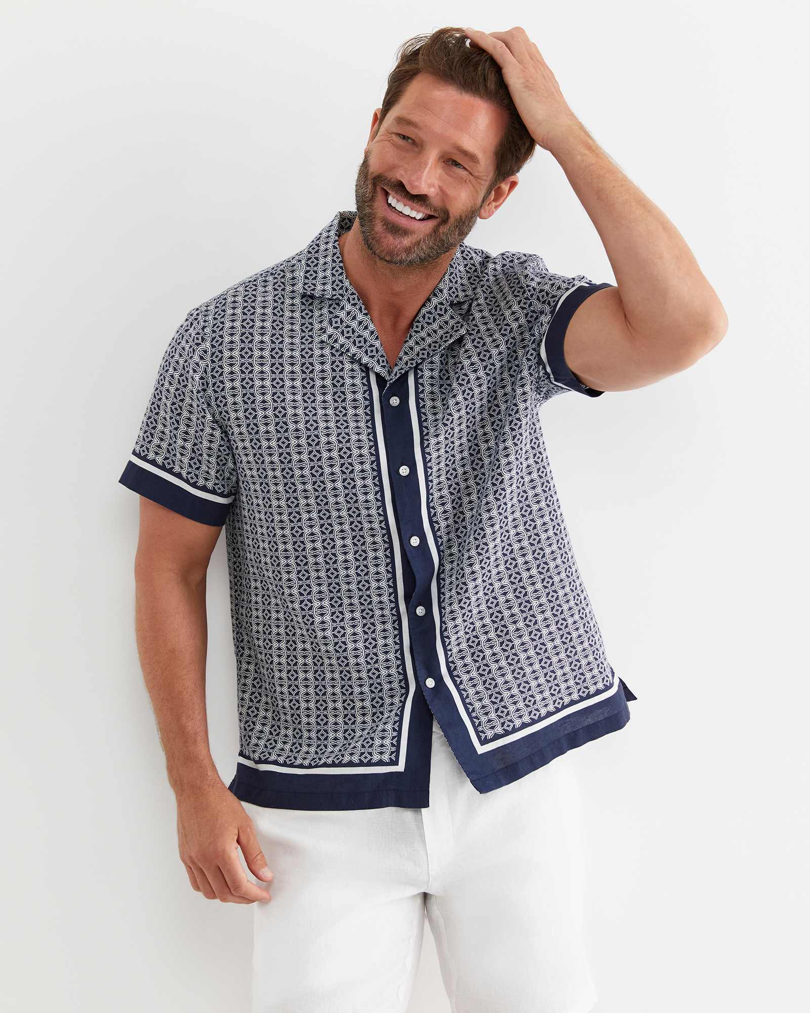 Paddington Short Sleeve Linen Blend Shirt