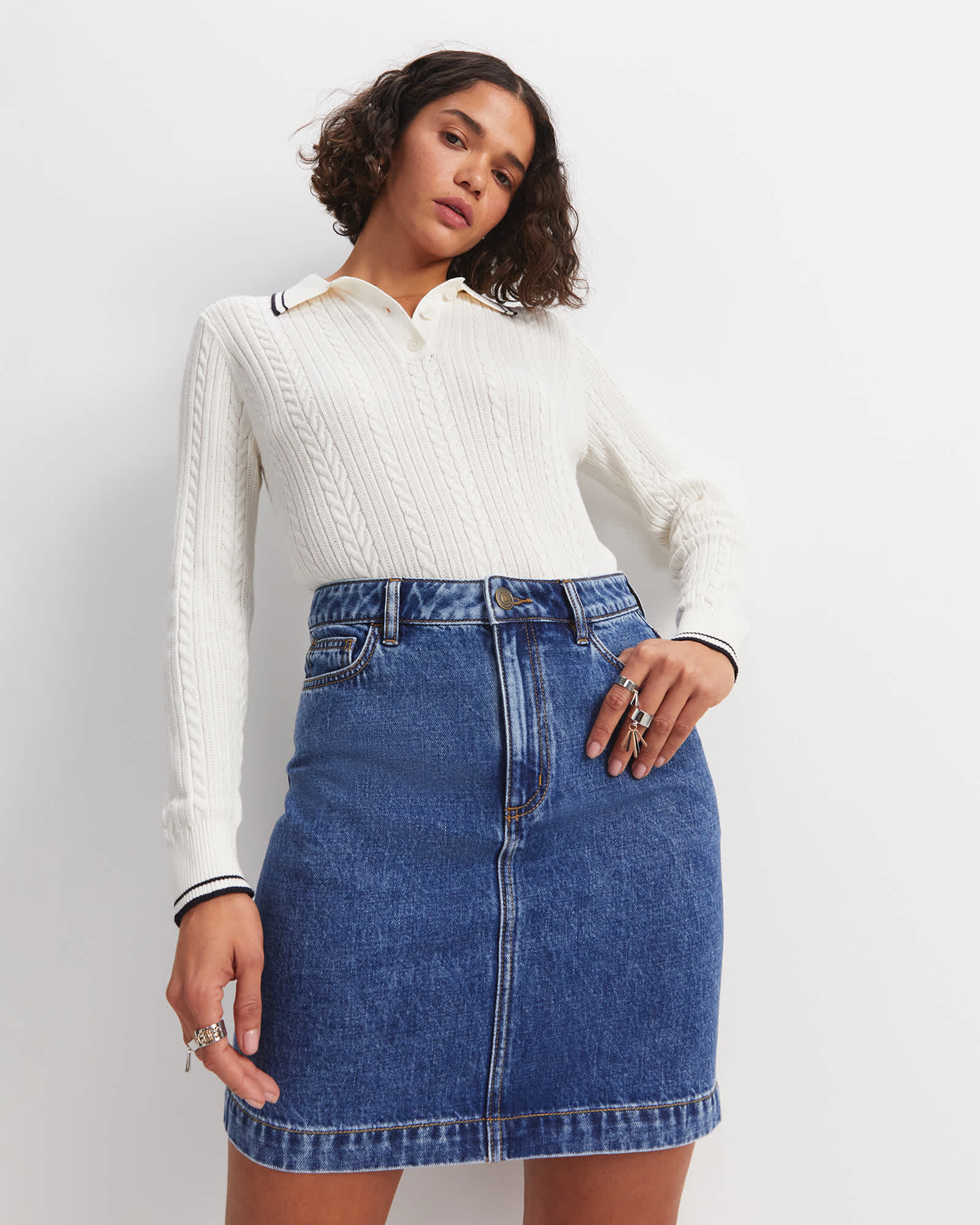Allegra Denim Mini Skirt