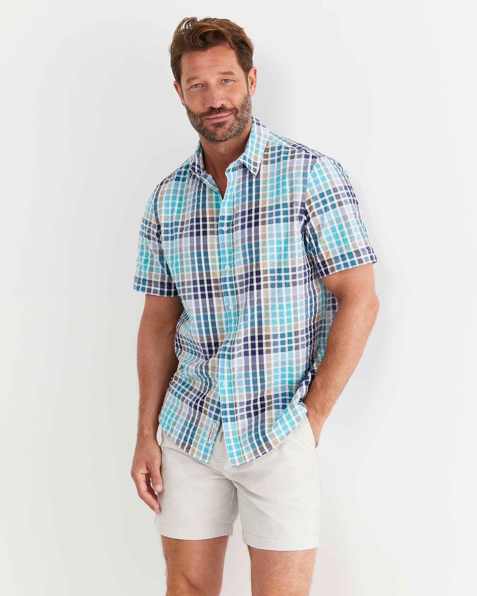 Knot Short Sleeve Check Shirt