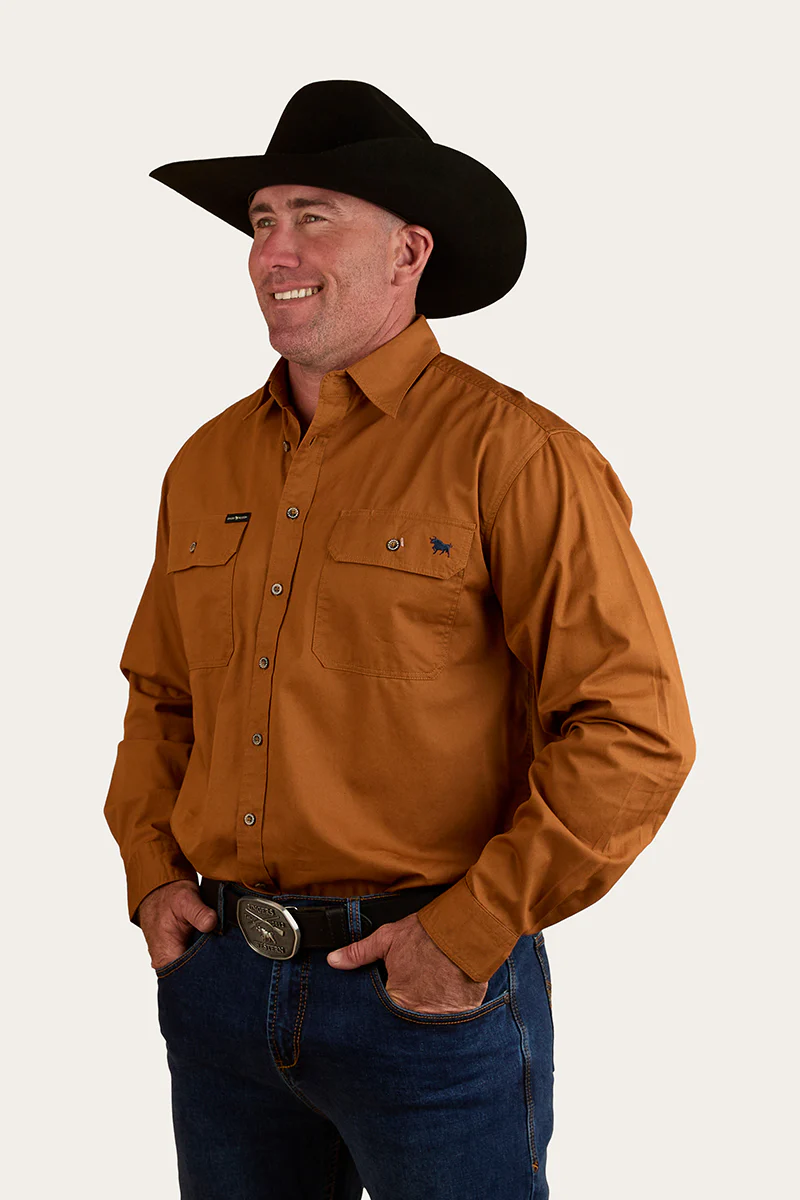 King River Full Button Work Shirt - Tobacco