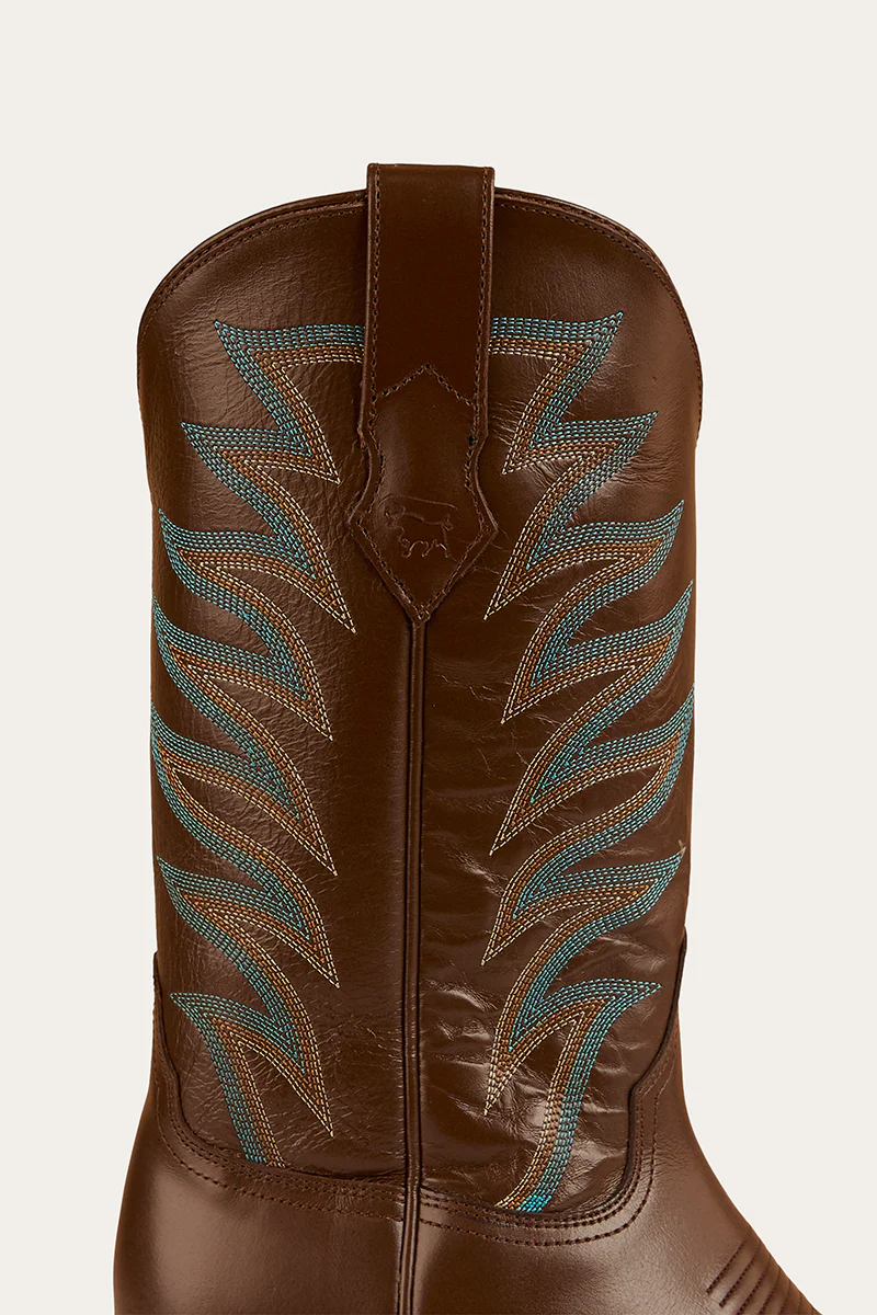 Longreach Womens Cuban Heel Boot - Saddle Tan