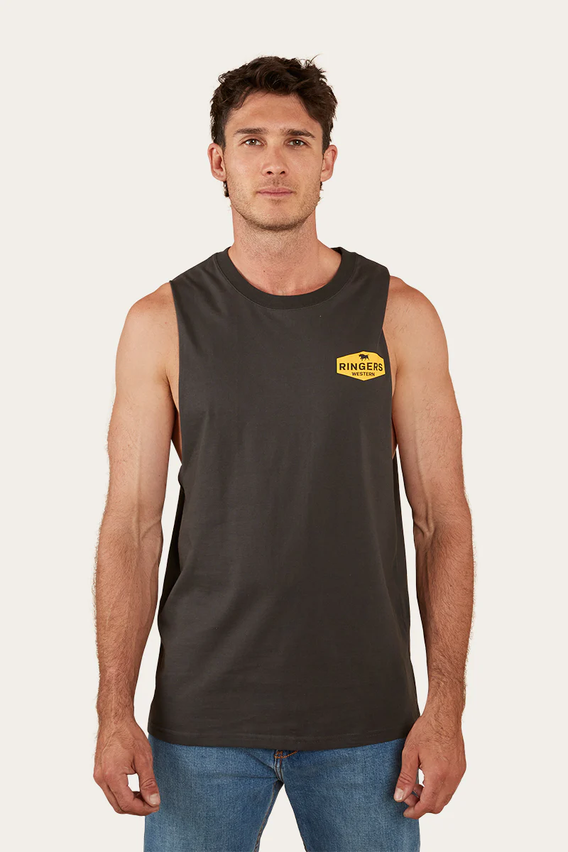 Servo Mens Muscle Tank - Charcoal