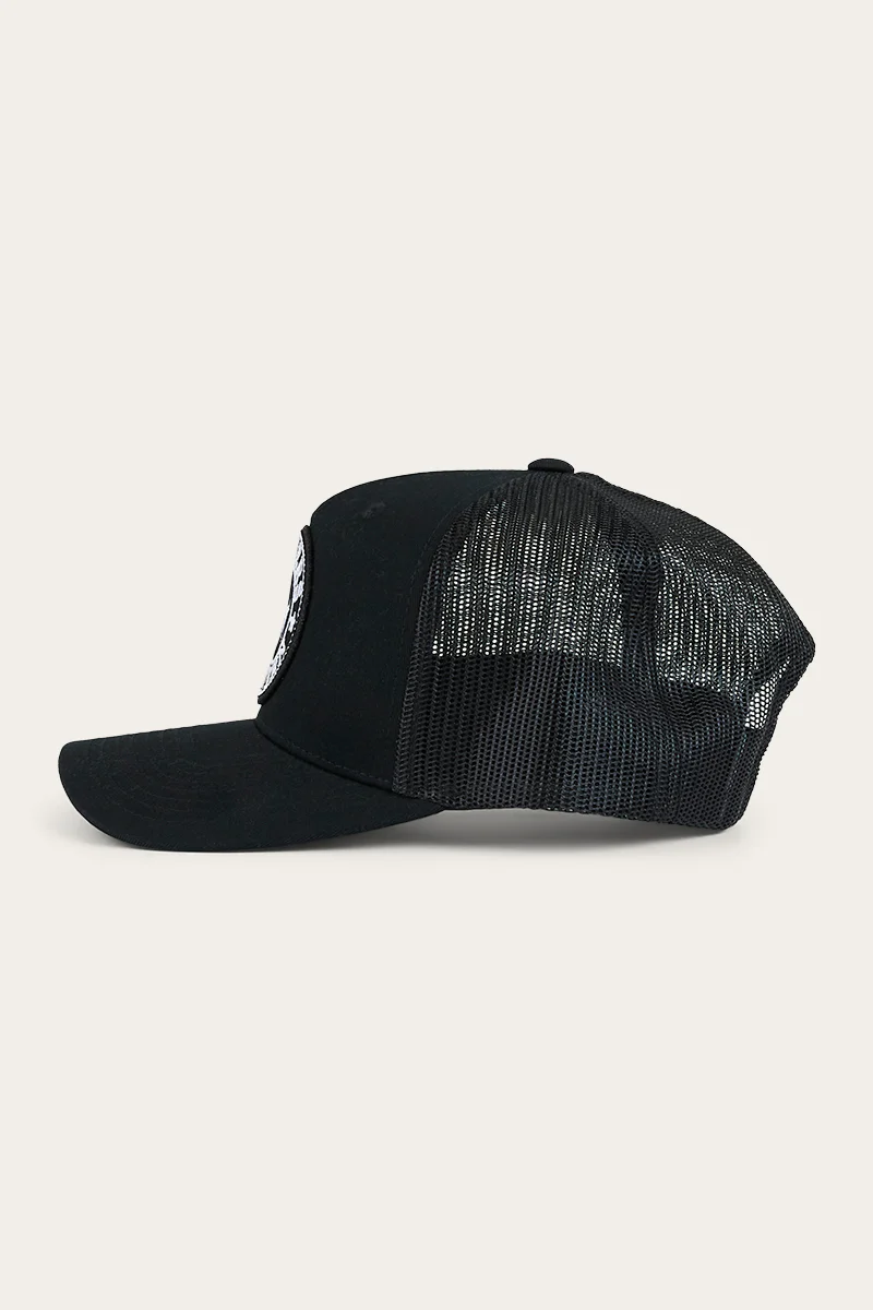 Signature Bull Kids Trucker Cap - Black / White
