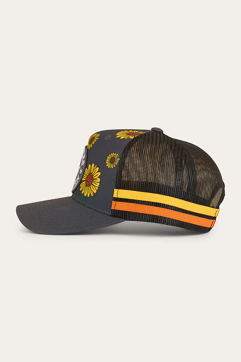 Sunflowers Kids Trucker Cap - Black / Multi