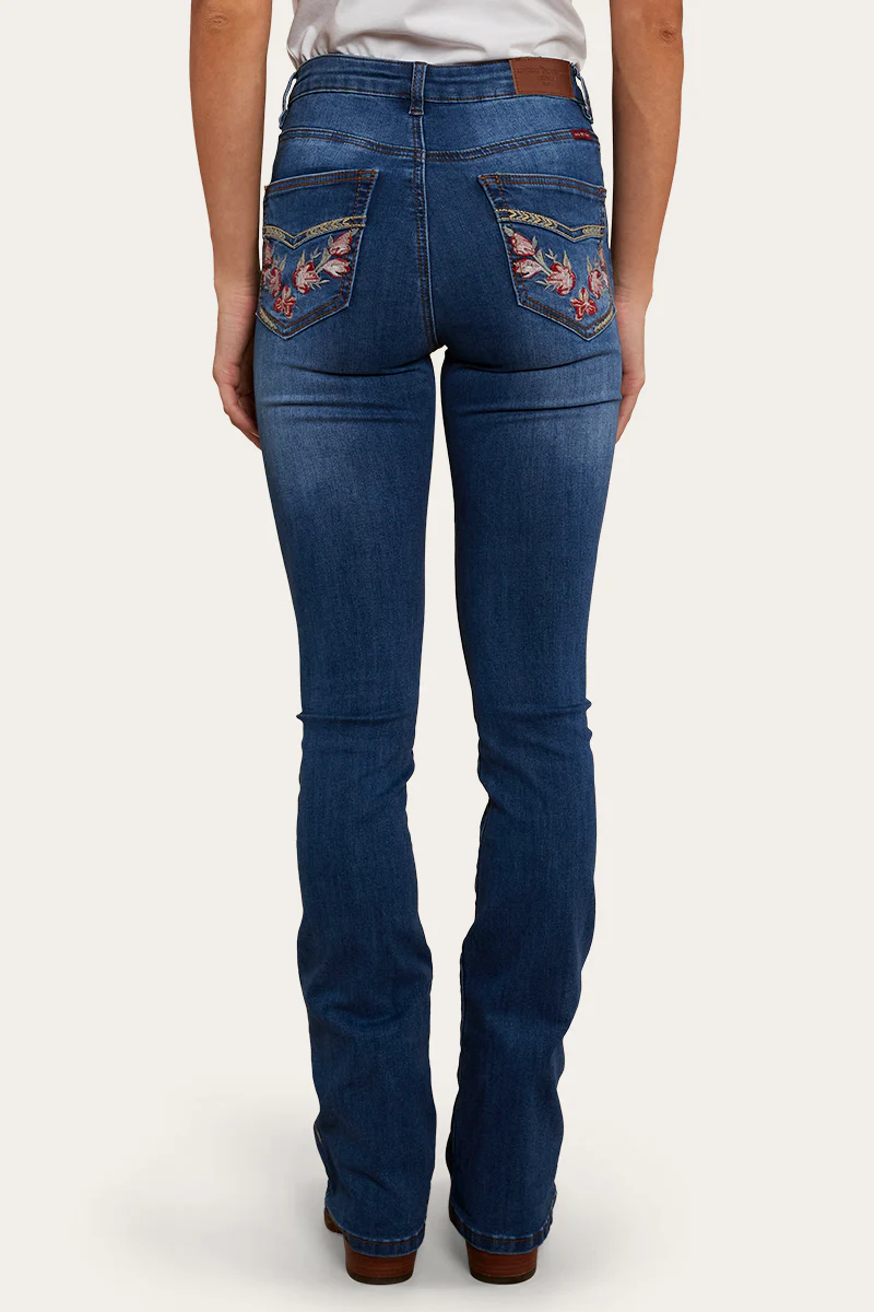 Penny Rodeo Womens High-Rise Bootleg Jeans - Vintage Blue Wash