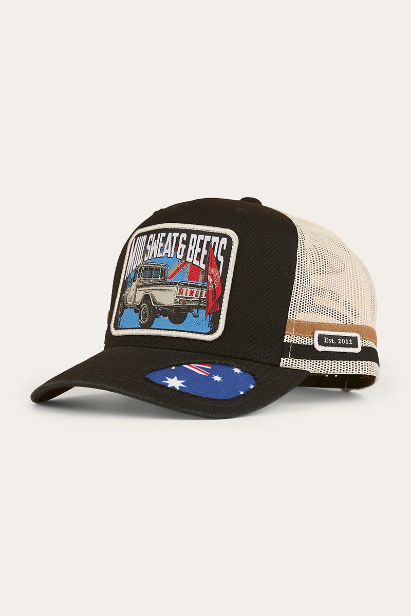 Mud Sweat Beers Deep Fit Trucker Cap - Black