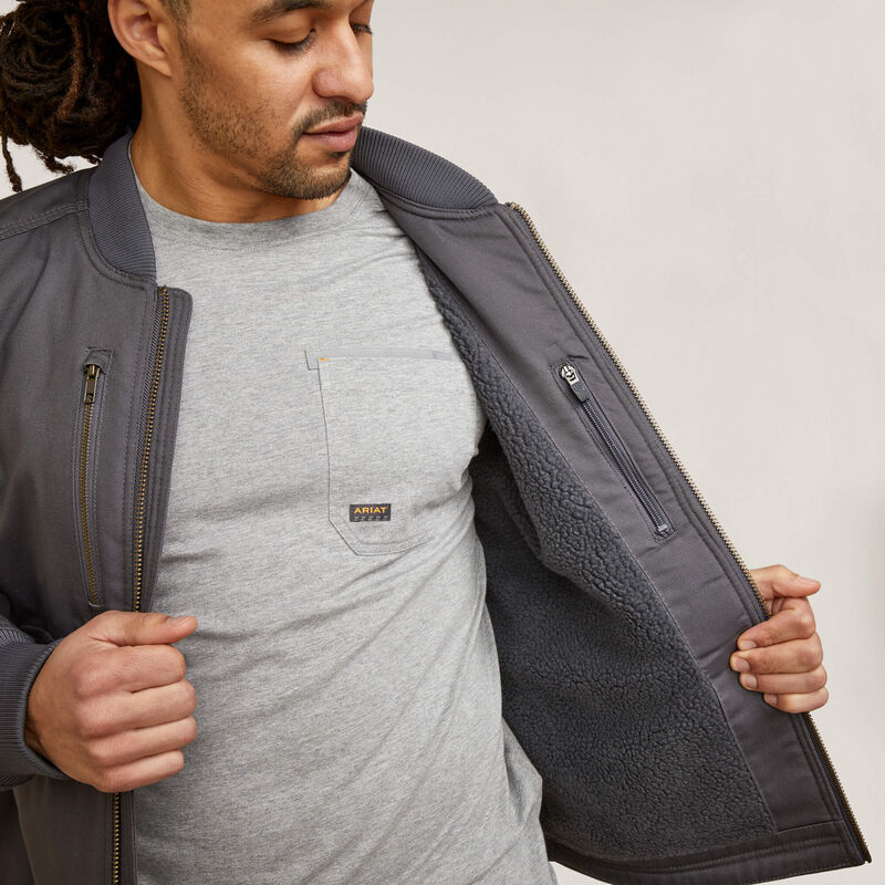 Rebar Stretch Canvas Bomber Jacket