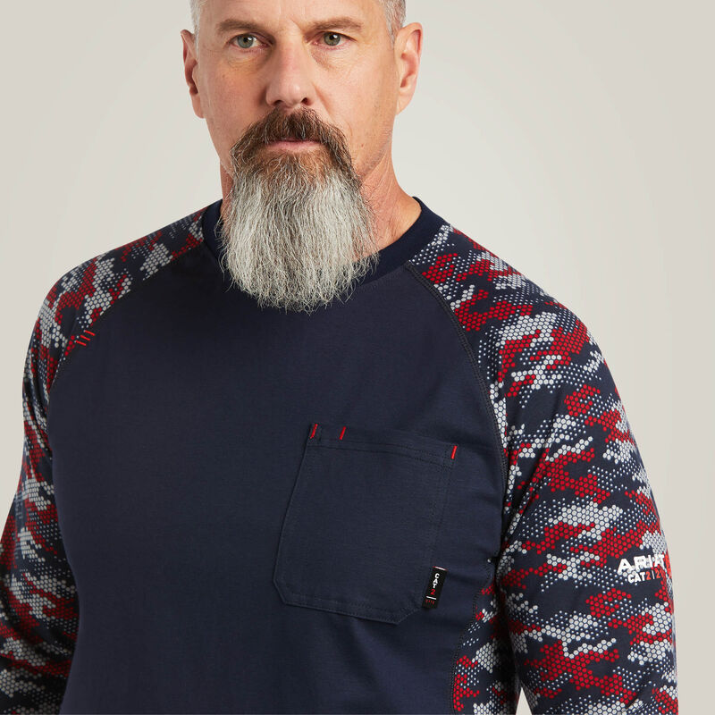 FR AC Stretch Camo Baseball T-Shirt