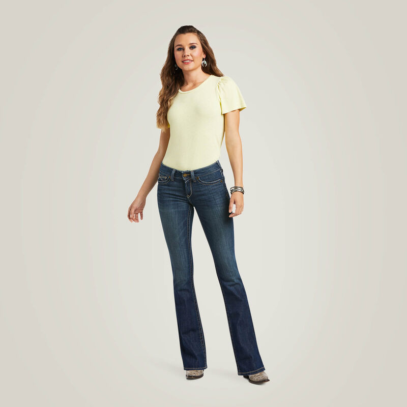 R.E.A.L. Mid Rise Corinne Boot Cut Jean