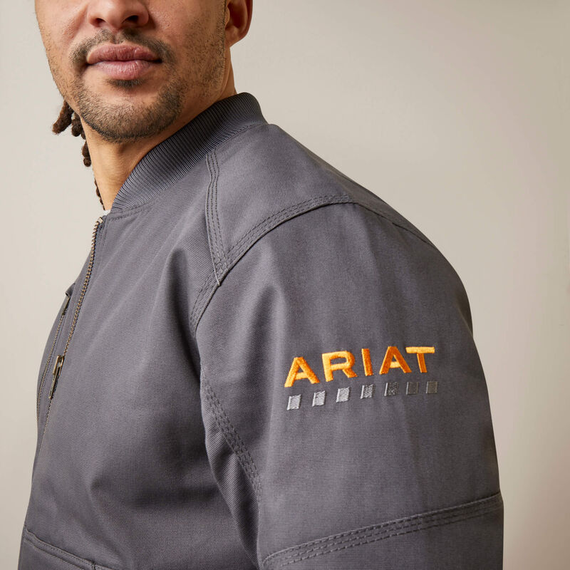 Rebar Stretch Canvas Bomber Jacket