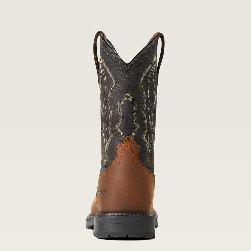 RigTek Wide Square Toe Waterproof Composite Toe Work Boot