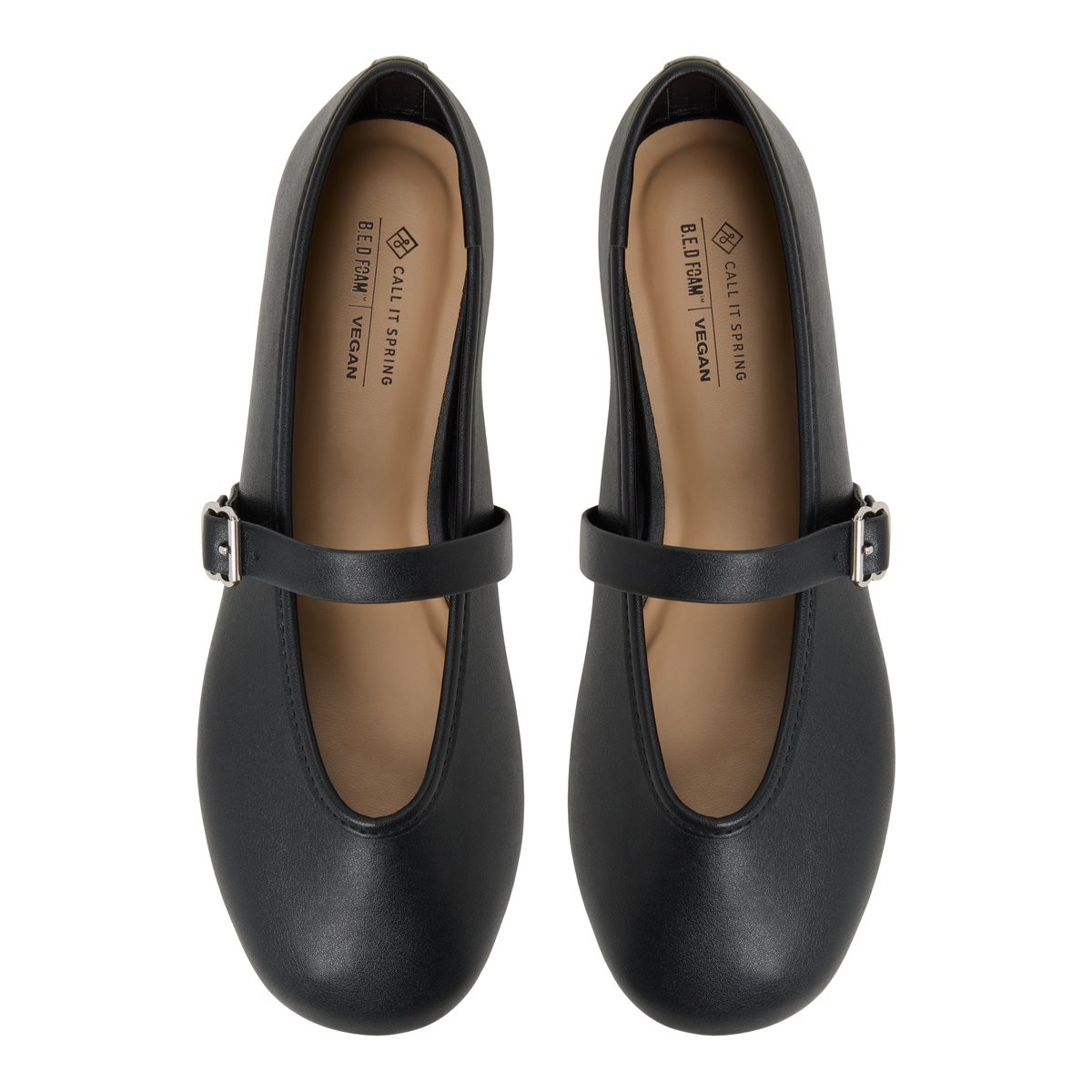 Elyiaa Black Synthetic Smooth Women's Ballerinas