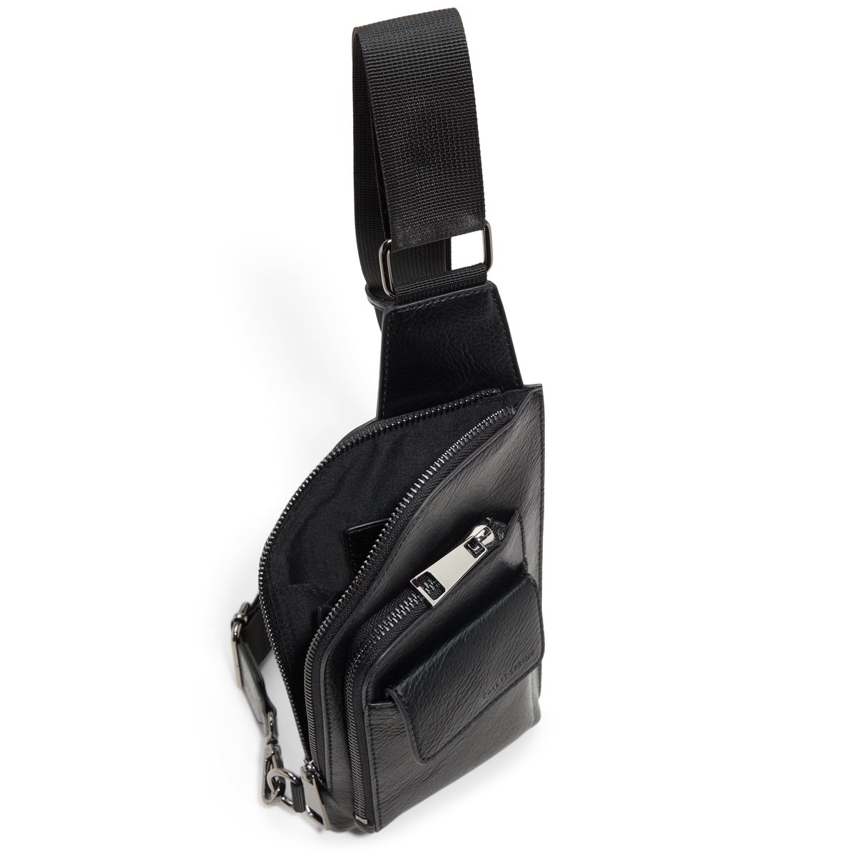 Capitol Black Synthetic Distressed Men's Bags