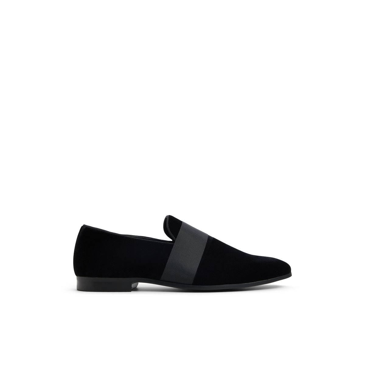 Dorion Black Synthetic Velvet Men's Loafers