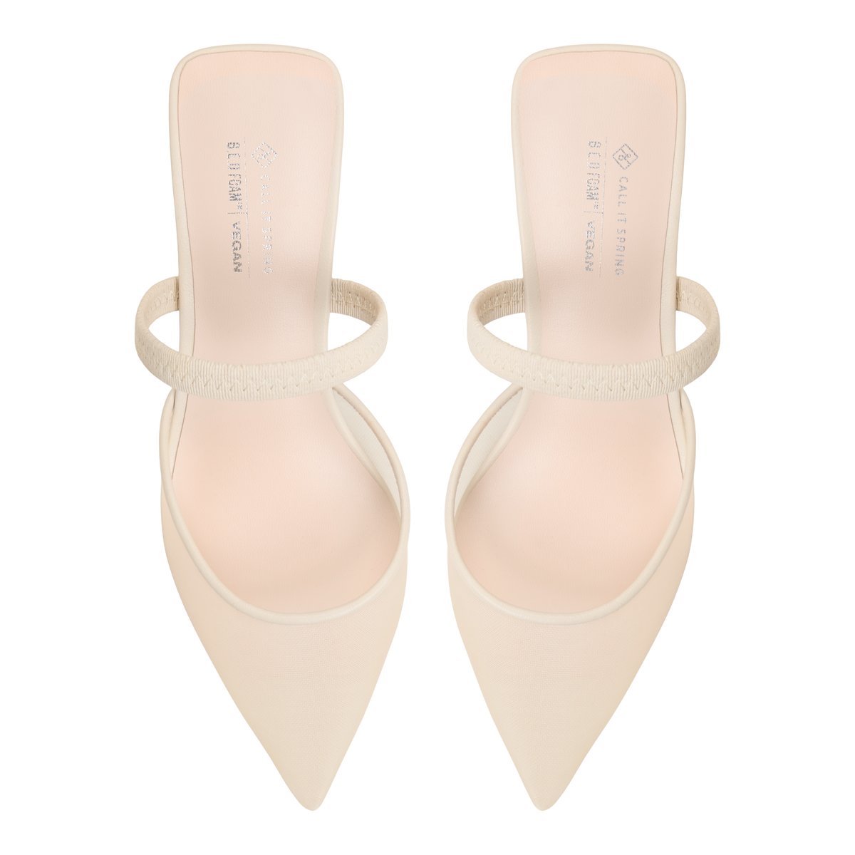 Zaydan Other Beige Textile Mesh Women's Kitten heels