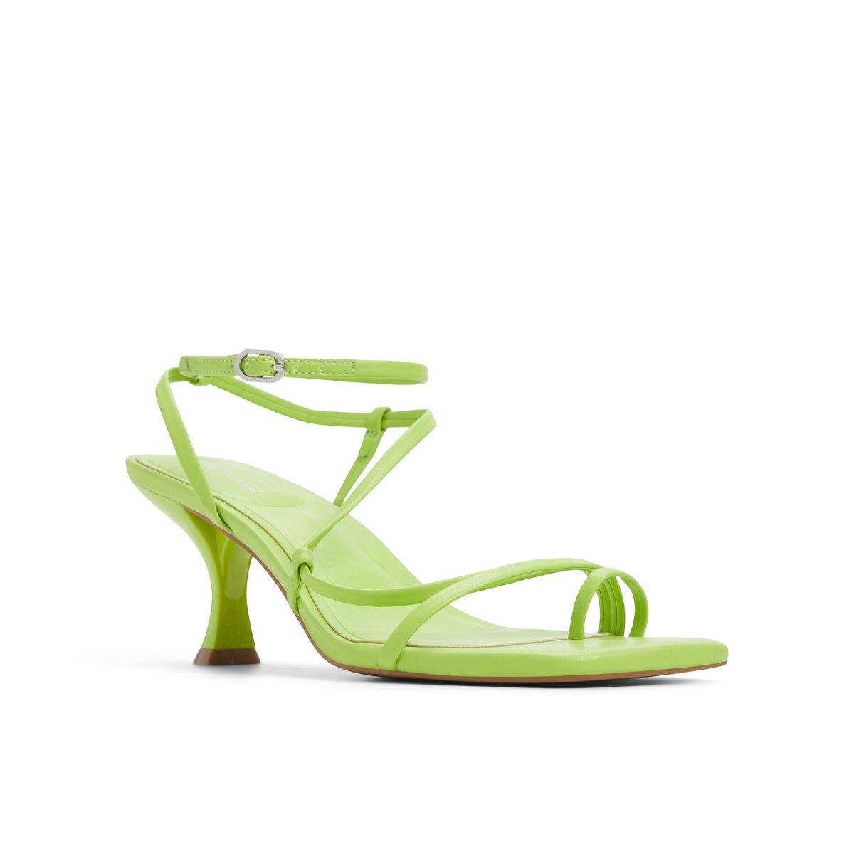 Auguust Bright Green Women's Lace Up Heels Sandals