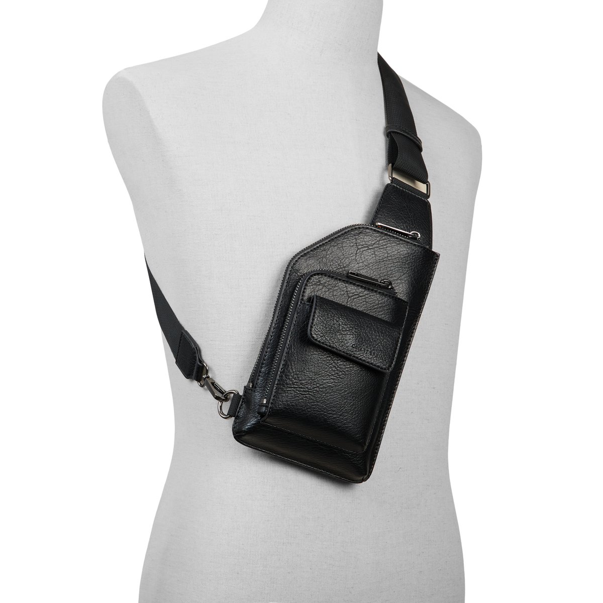 Capitol Black Synthetic Distressed Men's Bags