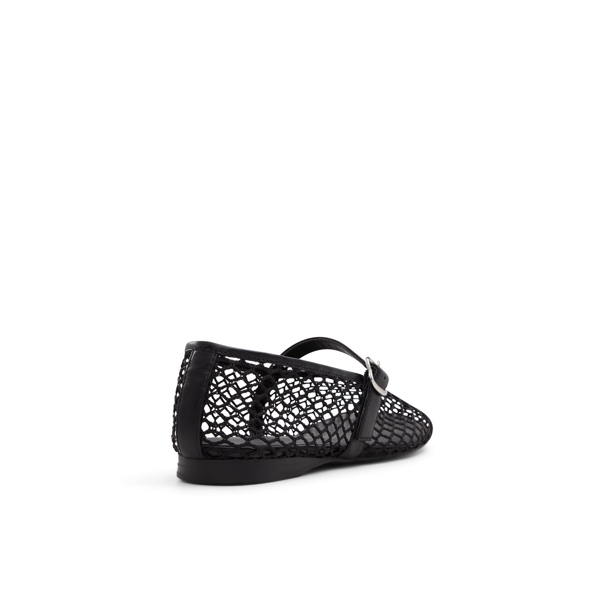Elyiaa Black Textile Mesh Women's  Mary Janes