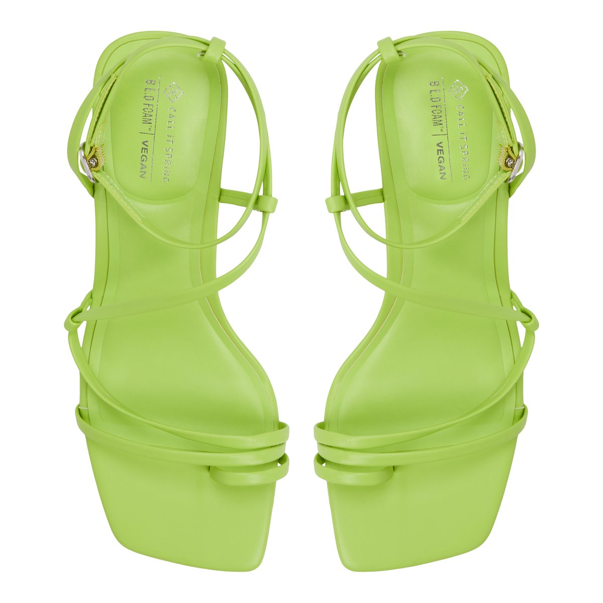 Auguust Bright Green Women's Lace Up Heels Sandals