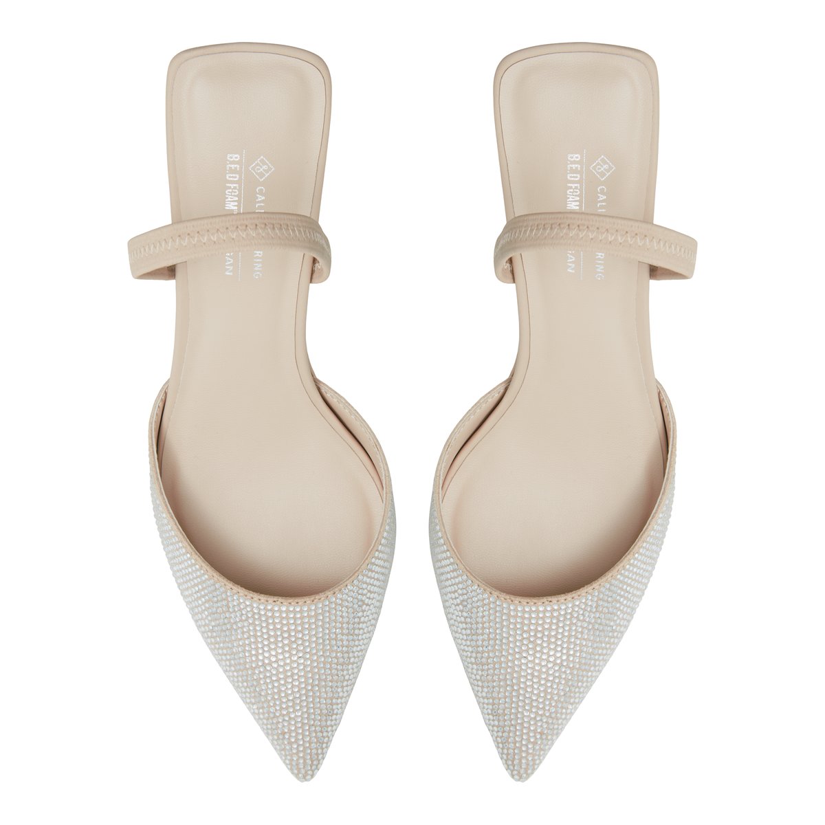 Zaydan Other Beige Textile Shiny Women's Kitten heels