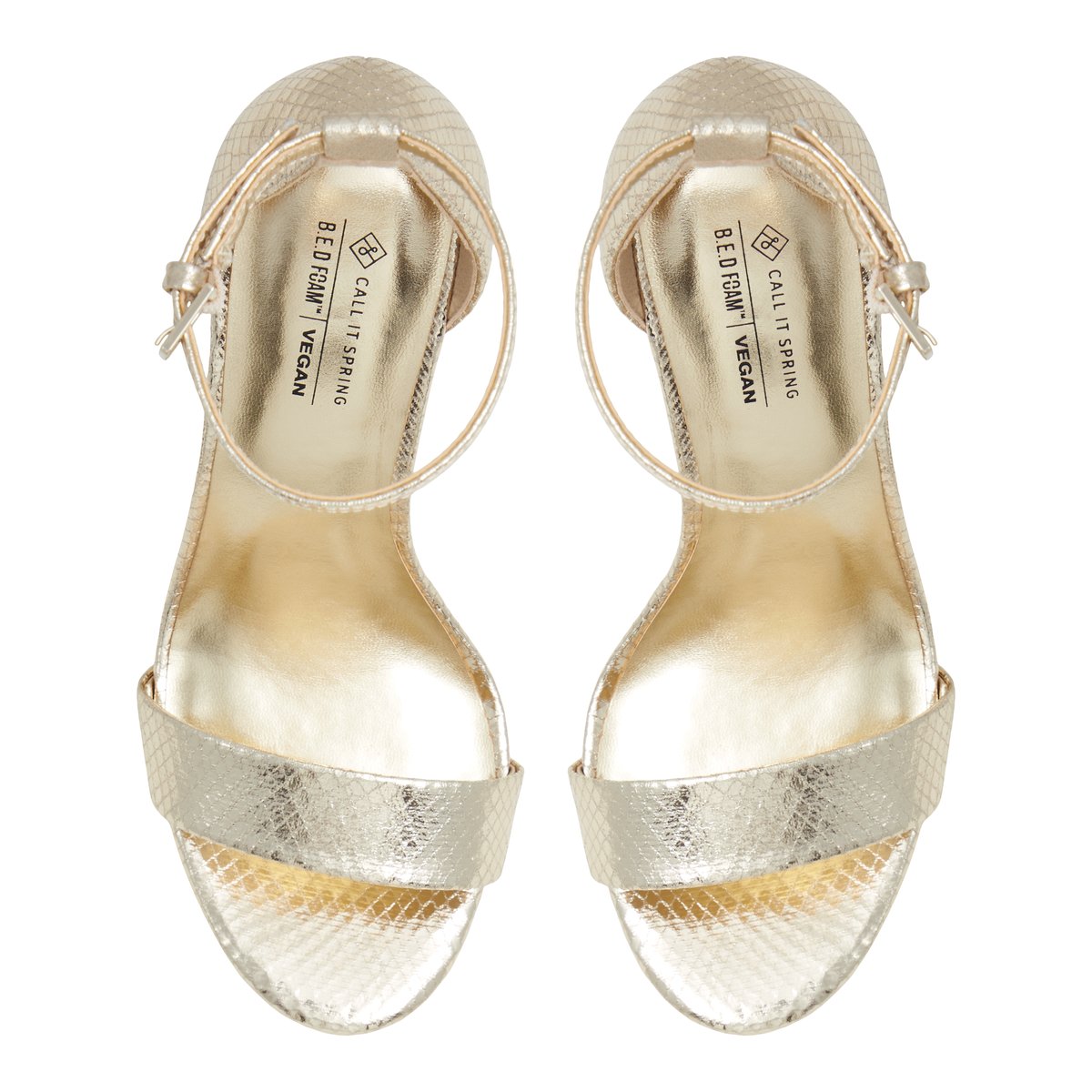 Gemmma Gold Women's Platform Heels