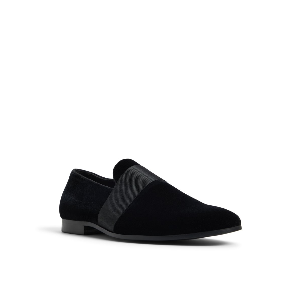 Dorion Black Synthetic Velvet Men's Loafers