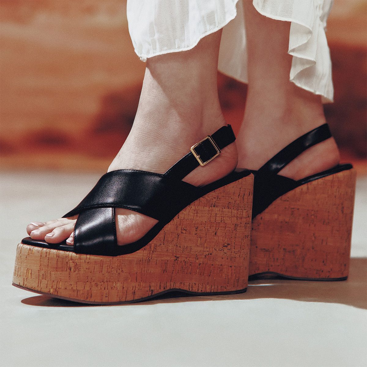 Vidaa Black Women's Wedges