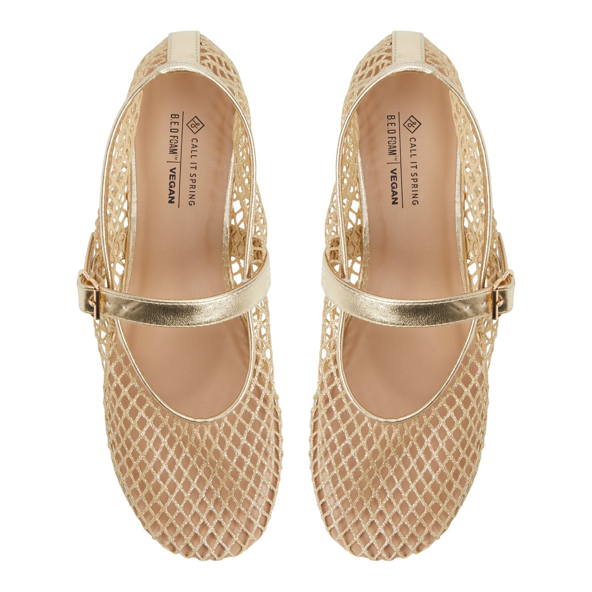 Elyiaa Gold Women's  Mary Janes