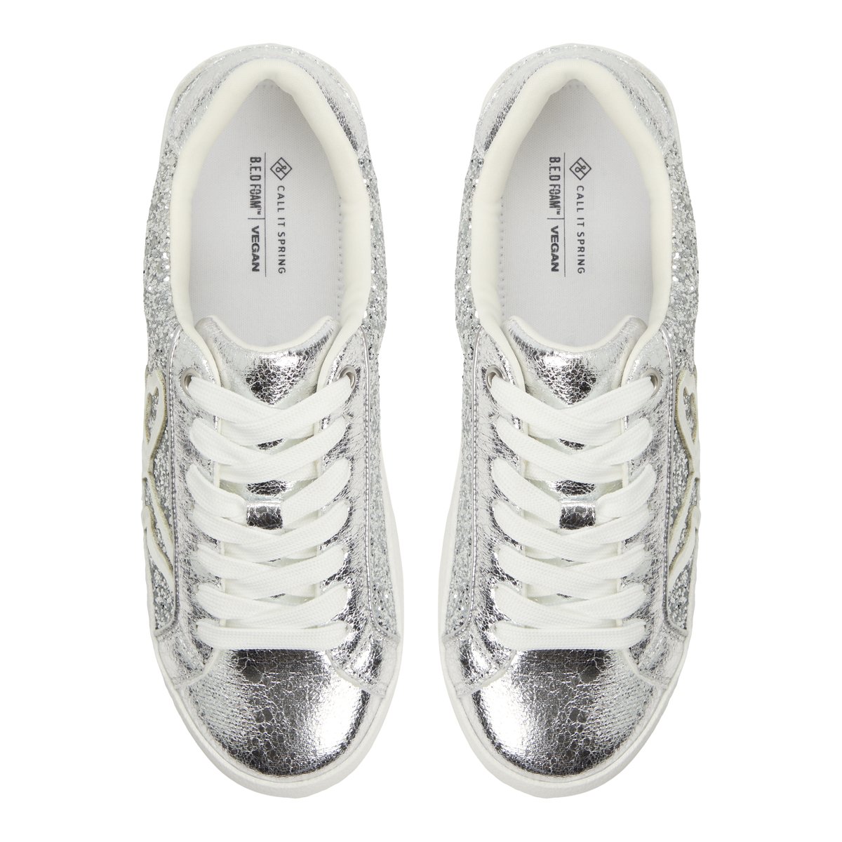 Annik Silver Women's Lace Up Sneakers