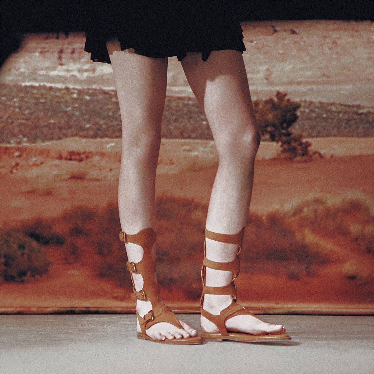 Mevia Dark Beige Women's Flats