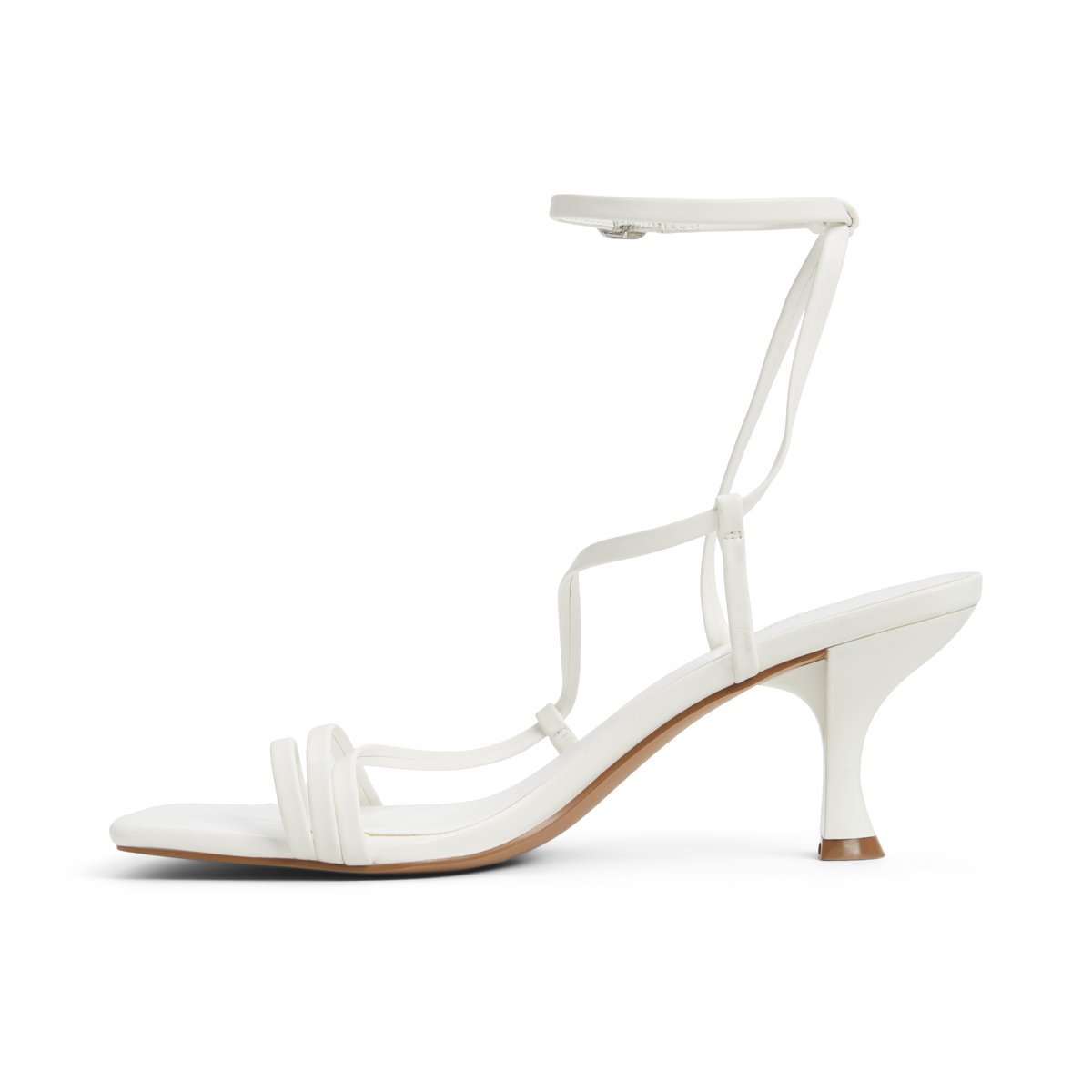 Auguust White Women's Lace Up Heels Sandals