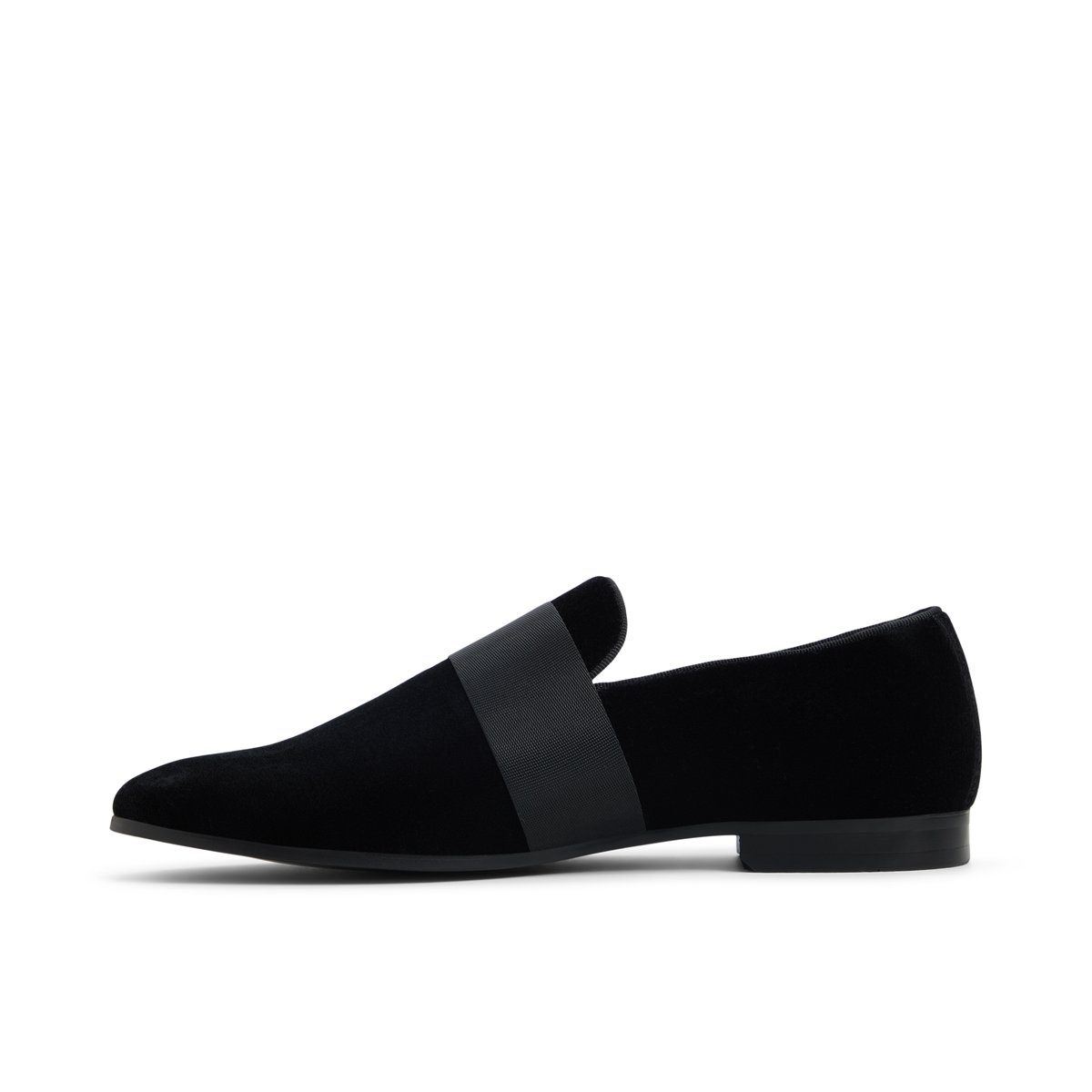 Dorion Black Synthetic Velvet Men's Loafers