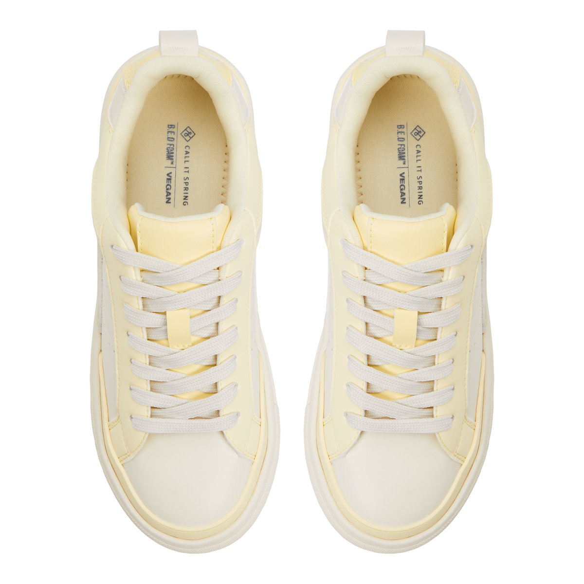 Tempest Light Yellow Women's Platform Sneakers