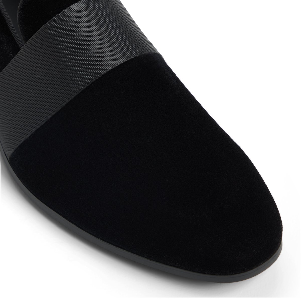 Dorion Black Synthetic Velvet Men's Loafers