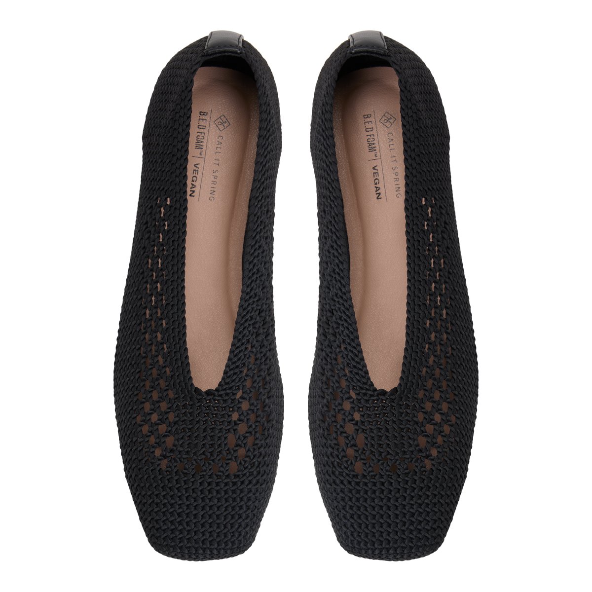 Chantillie Open Black Women's Ballerinas