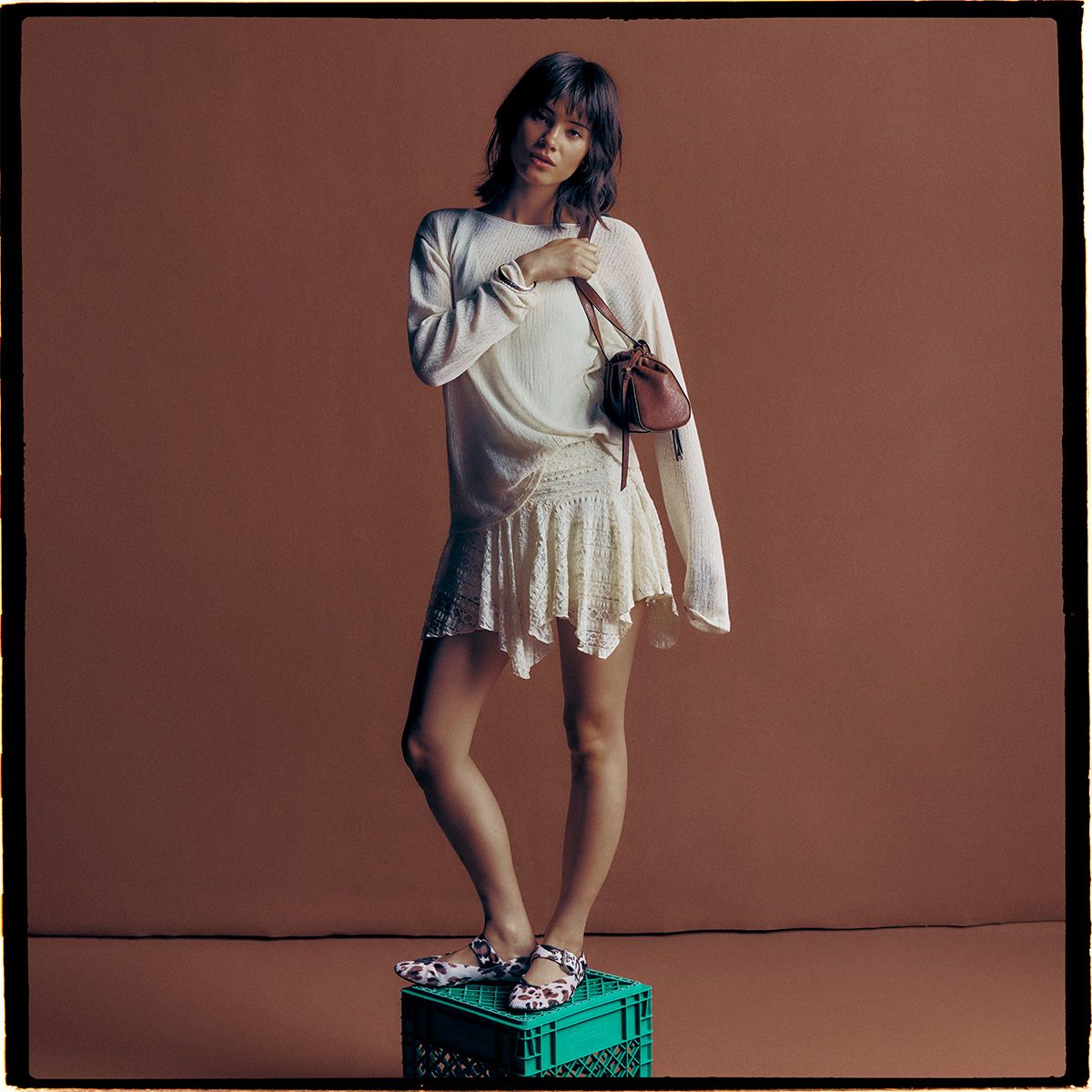 Azurra Bone Multi Women's Ballerinas