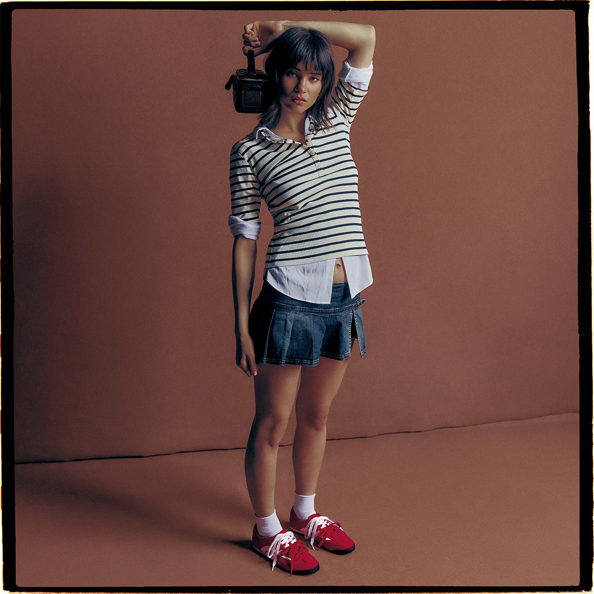 Beaa Red Women's Monochromatic Sneakers