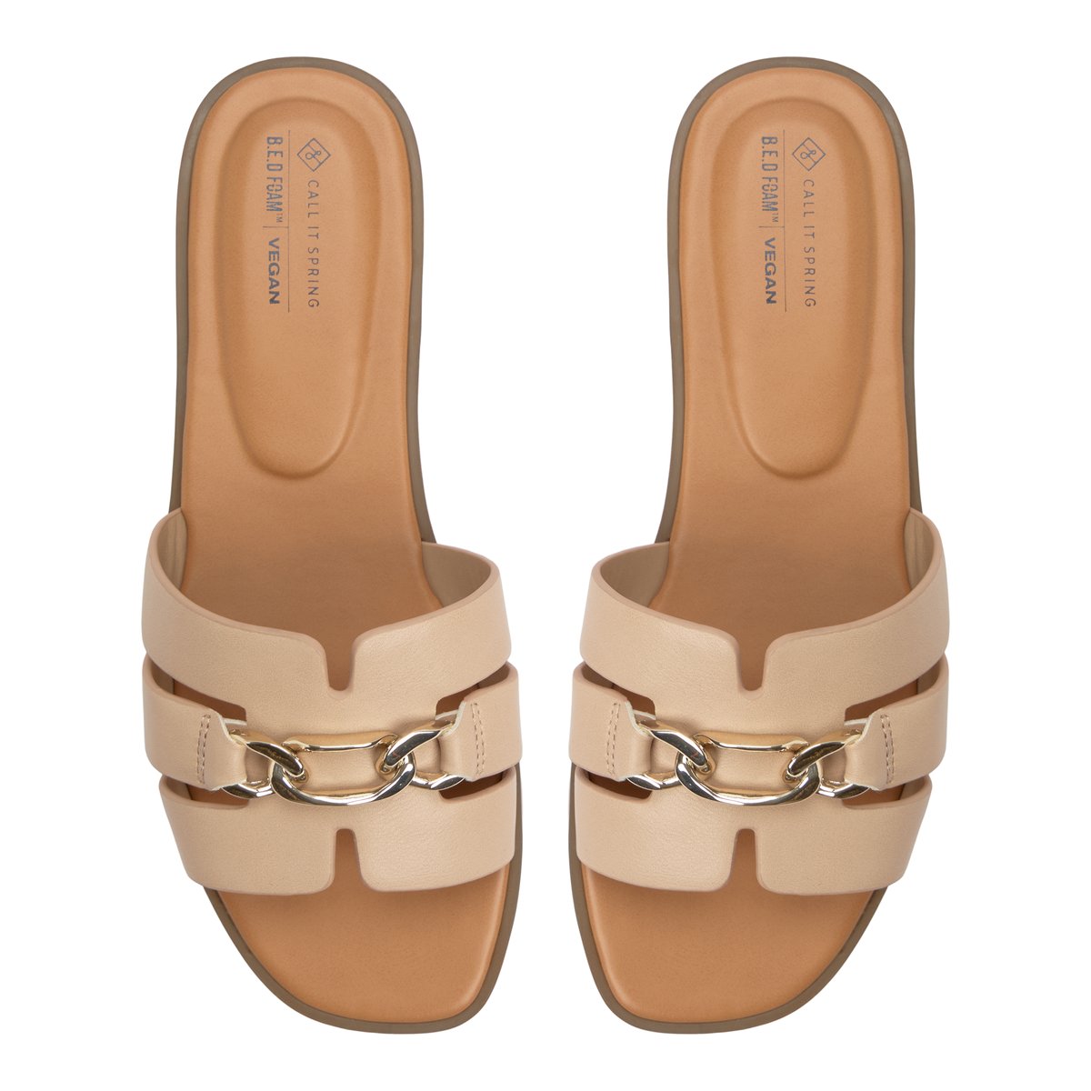 Serinna Medium Beige Women's Slides
