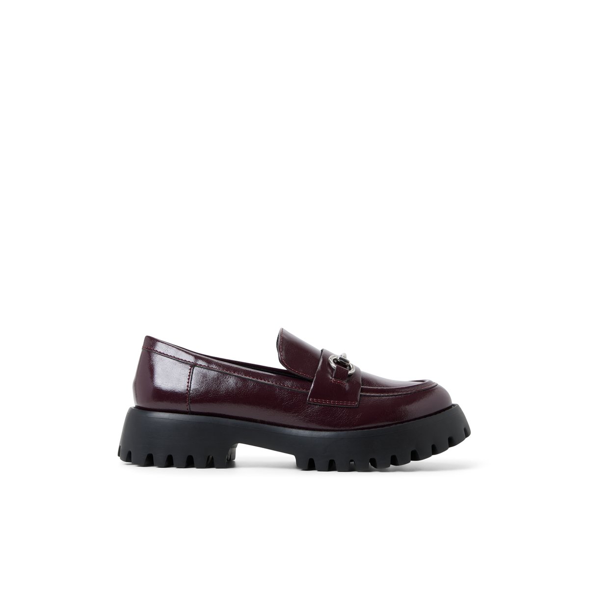 Cluelesss Bordo Synthetic Shiny Women's Loafers