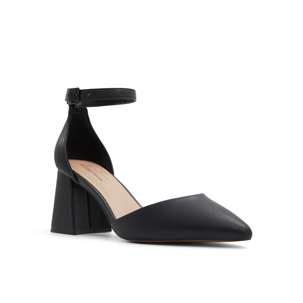 Daliaa Black Synthetic Smooth Women's Pumps