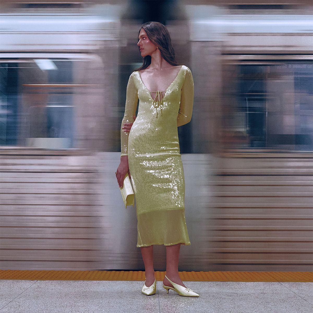 Reinaa Light Yellow Women's Kitten heels